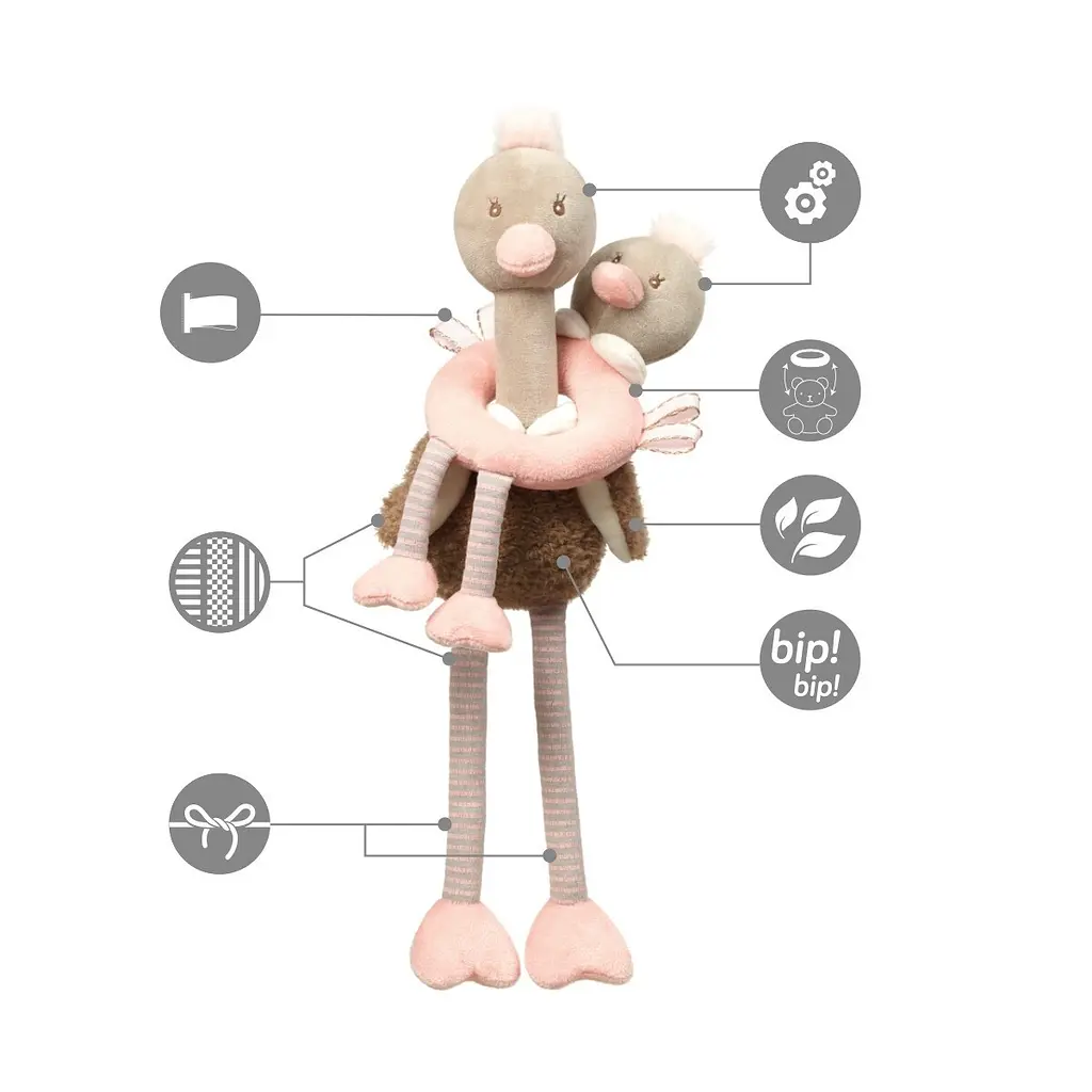М'яка іграшка BabyOno Маленькі друзі Страуси - фото 8