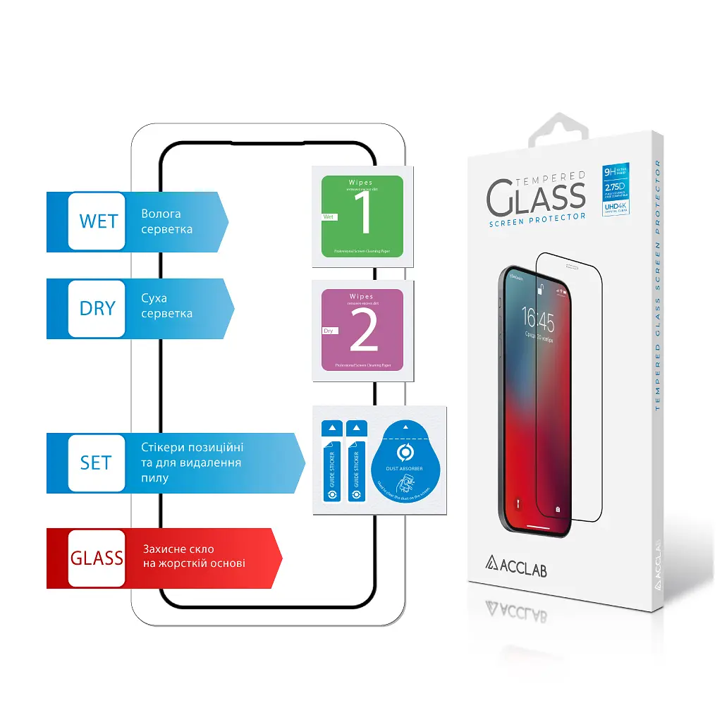 Стекло защитное ACCLAB Full Glue Samsung S24FE Black (1283126594830) - фото 7