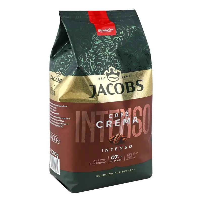 Кава в зернах Jacobs Cafe Crema Intenso 1000 г - фото 3