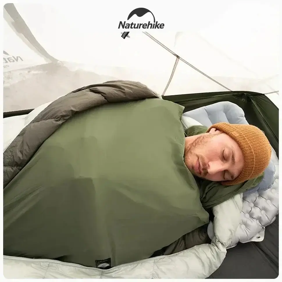 Подкладка для спального мешка Naturehike (CNH22SD016) нейлон – зеленая - фото 4
