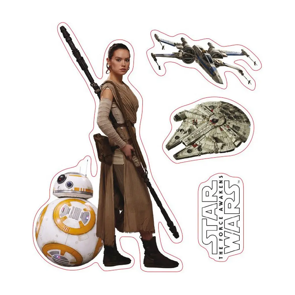 Стікер-наклейка ABYstyle Star Wars — BB8/Rey 16х11 см / 2 аркуші (ABYDCO359) - фото 3