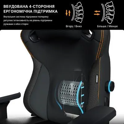 Крісло ігрове Anda Seat Kaiser 3 Fabric Size XL Grey (AD12YDC-XL-01-G-PV/F) - фото 7