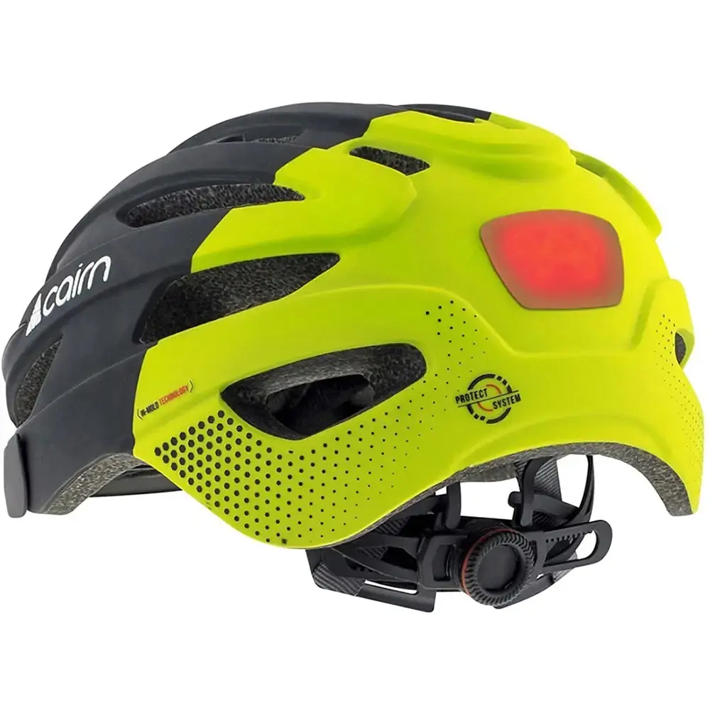 Велошолом Cairn Fusion LED USB 59-62 Чорний-Жовтий - фото 2