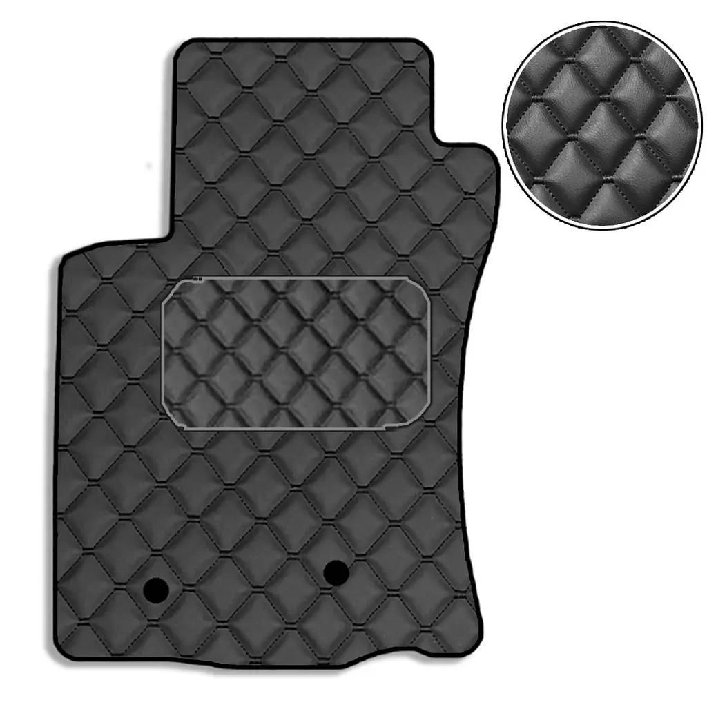 Килимок водія для Toyota Prado 150 2010-2021 Екошкіра 1 шт (Rombus)