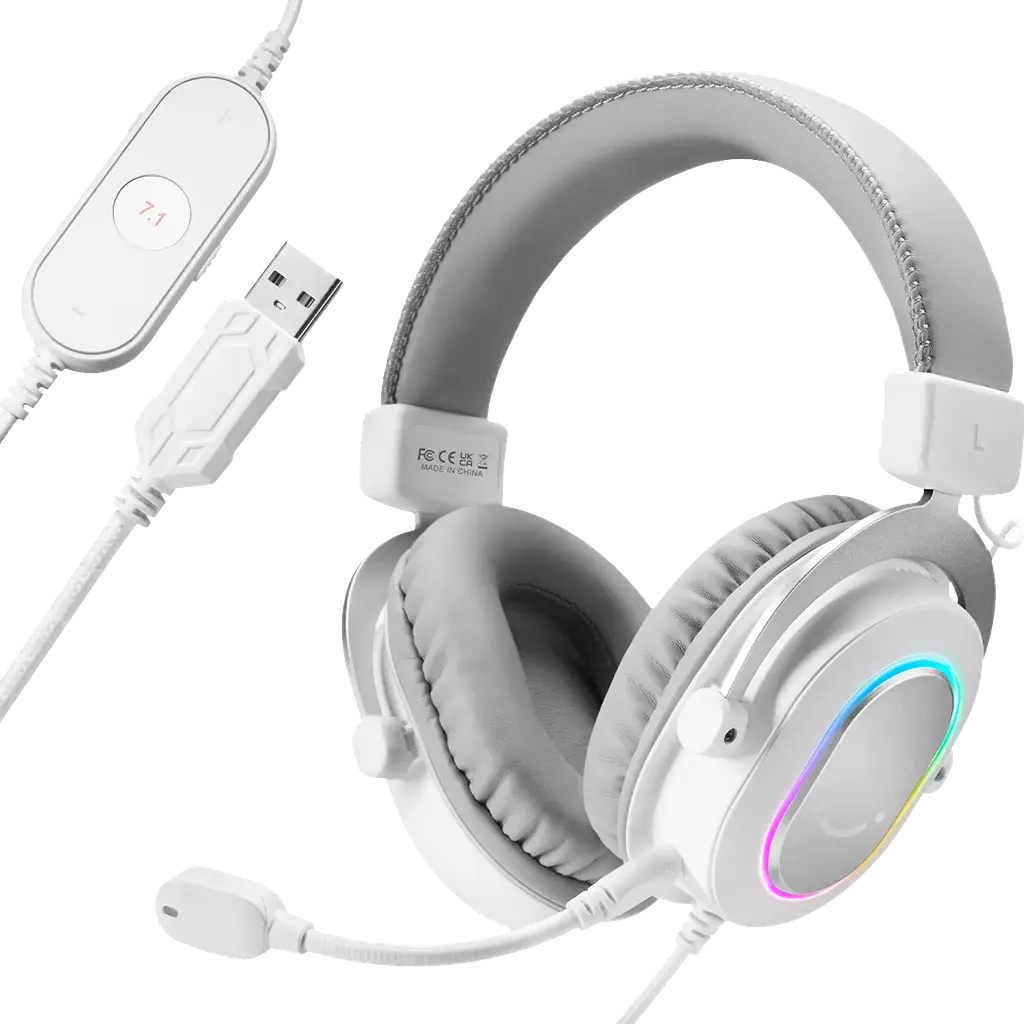 Ігрова дротові навушники FIFINE H6W / USB / RGB / Знімний мікрофон / Еквалайзер - фото 4