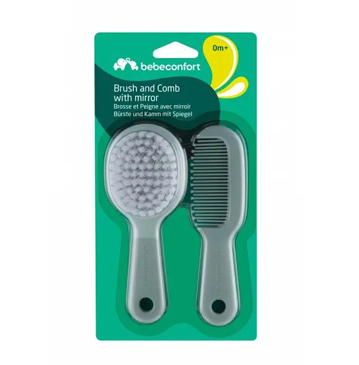 Набір для догляду за волоссям Bebe Confort Brush and Comb Lovely Donkey: гребінець + щітка з дзеркальцем (3106209800) - фото 3