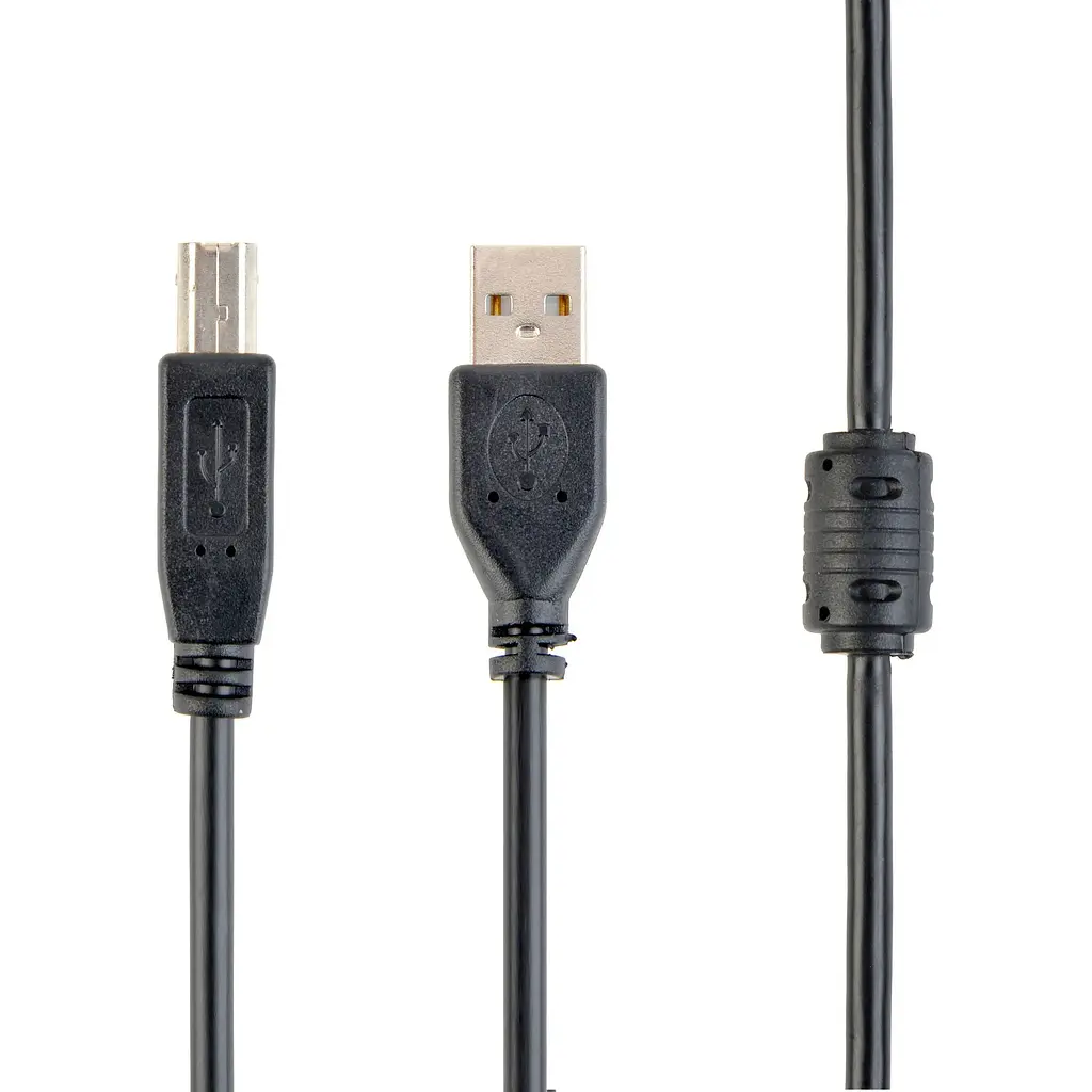 Кабель Cablexpert USB 2.0 AM/BM 1.5 m Black [CCFB-USB2-AMBM-1.5 m] [119102] - фото 5