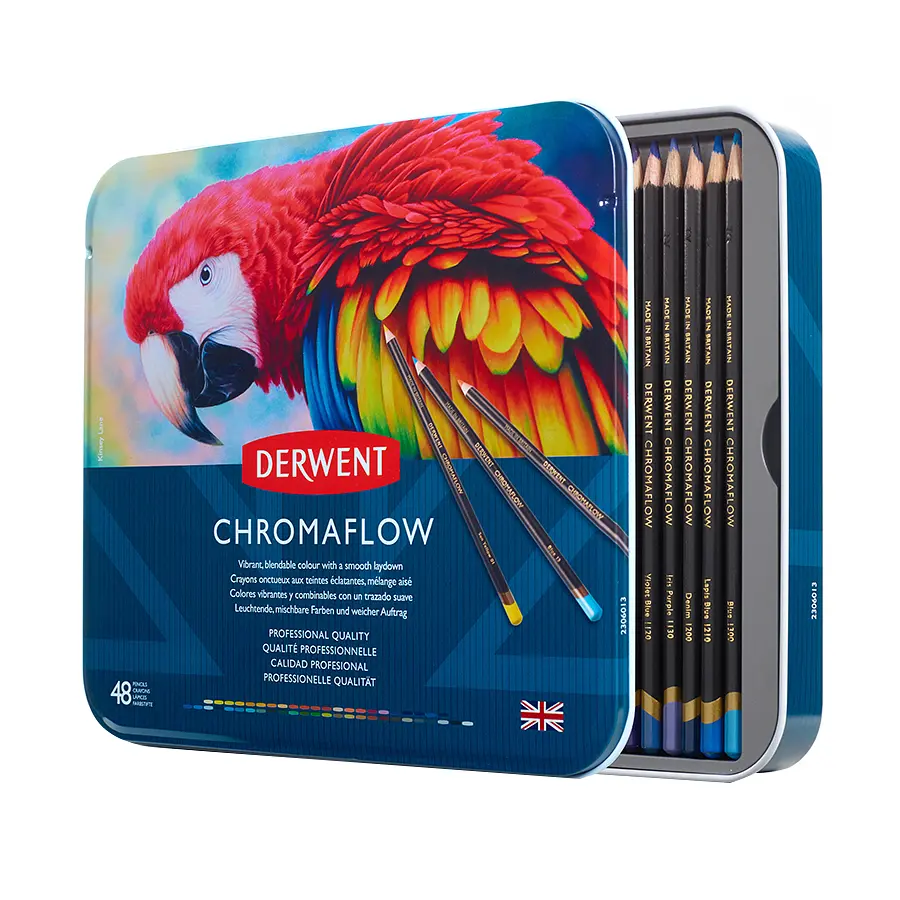 Набір кольорових олівців Chromaflow 48 шт. мет. коробка Derwent - фото 3