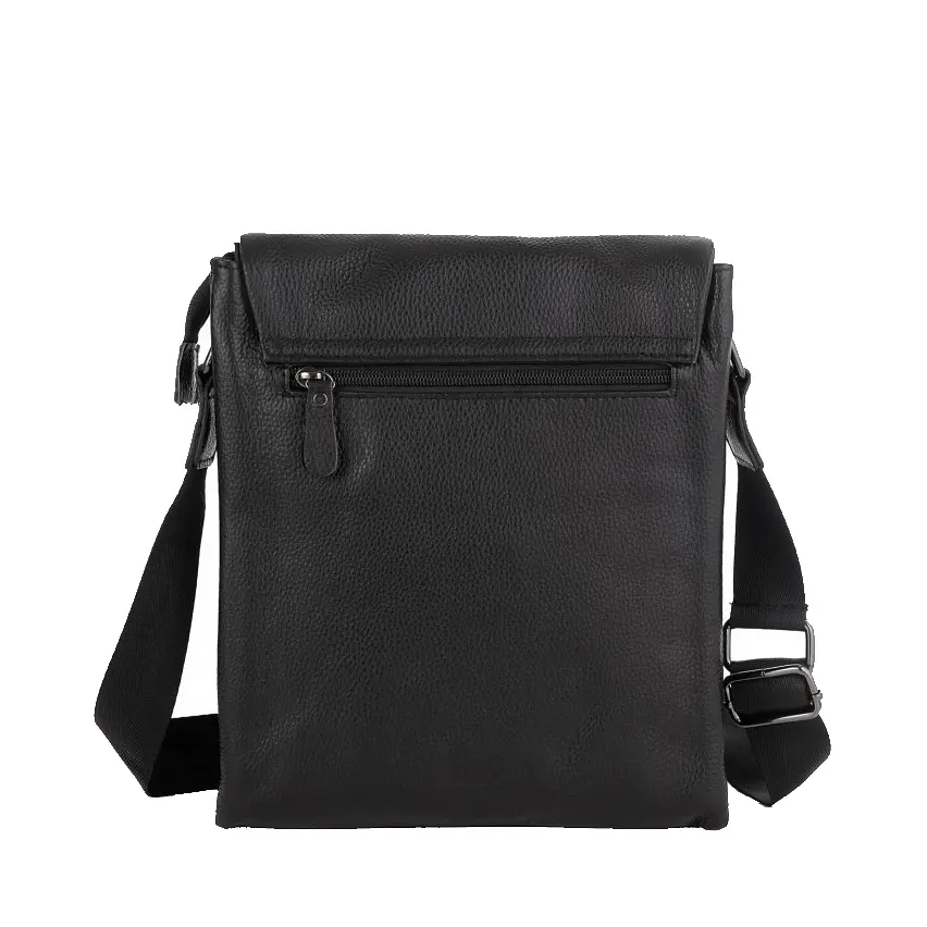 Сумка мужская кожаная Tiding Bag A25F-FL-875A черная с клапаном - фото 3