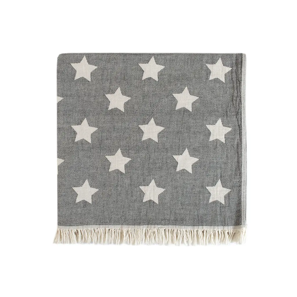 Рушник Lotus Home Pestemal - Star 90x160 black чорний - фото 2