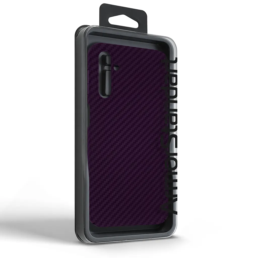 Карбоновый чехол для Samsung Galaxy A24 4G (A245), LikeCarbon, фиолетовый, панель, защитный чехол-накладка, ультратонкий и легкий, противоударный, обеспечивает защиту от ударов, падений и царапин, ArmorStandart (ARM71924) - фото 3