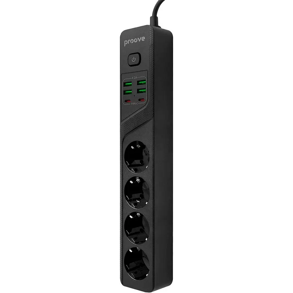 Мережевий фільтр Proove Power Strip P-04 2м (PSP442420001) [125780] - фото 2