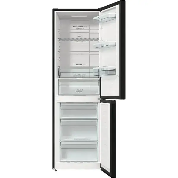 Холодильник Gorenje з нижн. мороз. камерою 185х60х60 см 2 двері 204(96) л А++ NoFrost+ LED дисплей чорний - фото 4