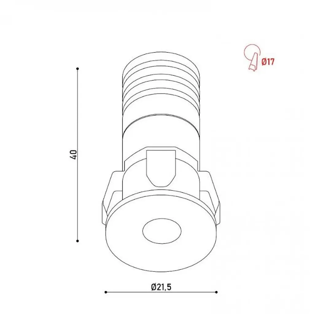 Светильник точечный врезной KLOODI KD-MINI22 1W 2.7K WH - фото 2