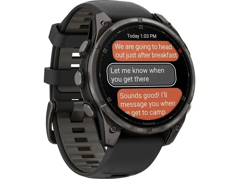 Смарт-годинник Garmin Fenix 8 Pro 47 mm AMOLED Carbon Gray DLC Titanium with Black/Pebble Gray (010-03198-00/01) - фото 4