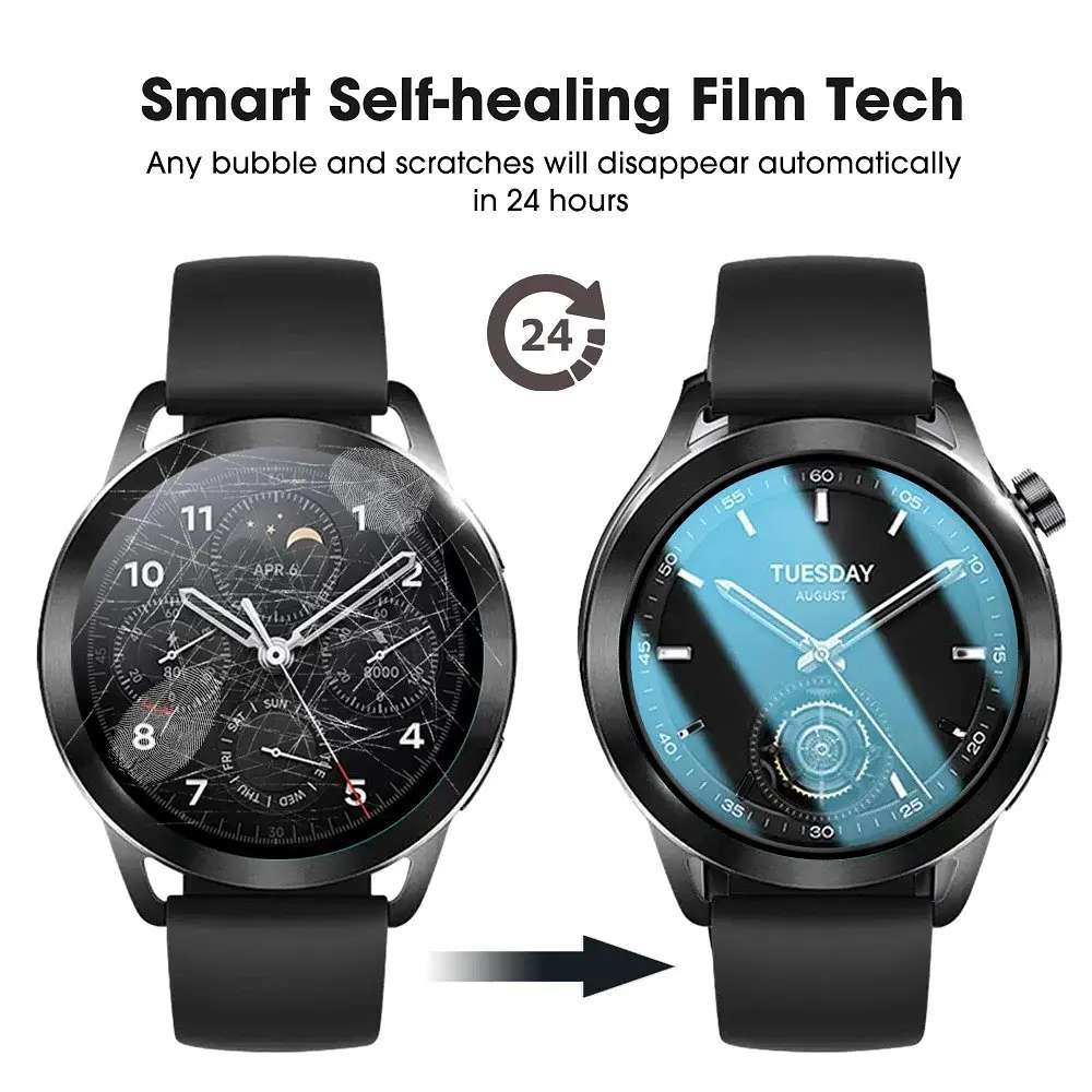 Защитная пленка VSKEY с рамкой для смарт-часов Xiaomi Watch S3/S1 1 шт. - фото 3