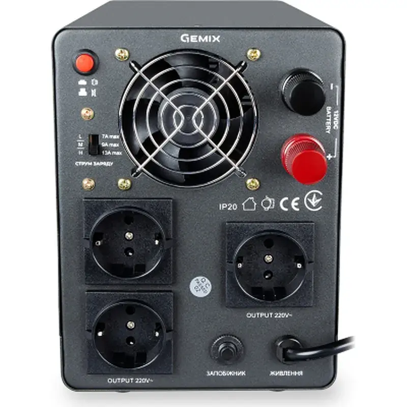 Пристрій безперебійного живлення Gemix PSN-1000U (PSN1000U) - фото 3