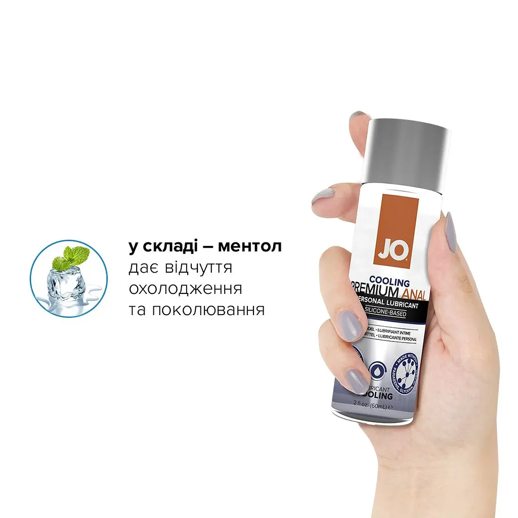 Анальна змазка на силіконовій основі JO ANAL PREMIUM — COOLING (60 мл) - фото 4