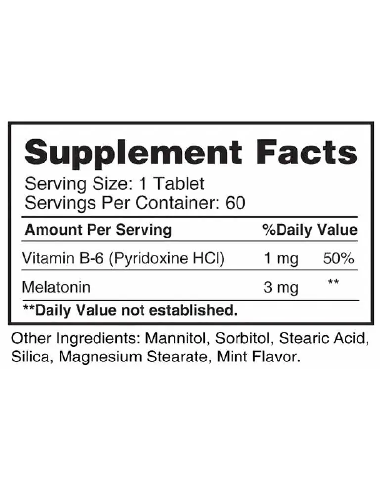 Мелатонін Earths Creation Melatonin 3 mg with B-6 60 шт. (1091-817 497) - фото 2