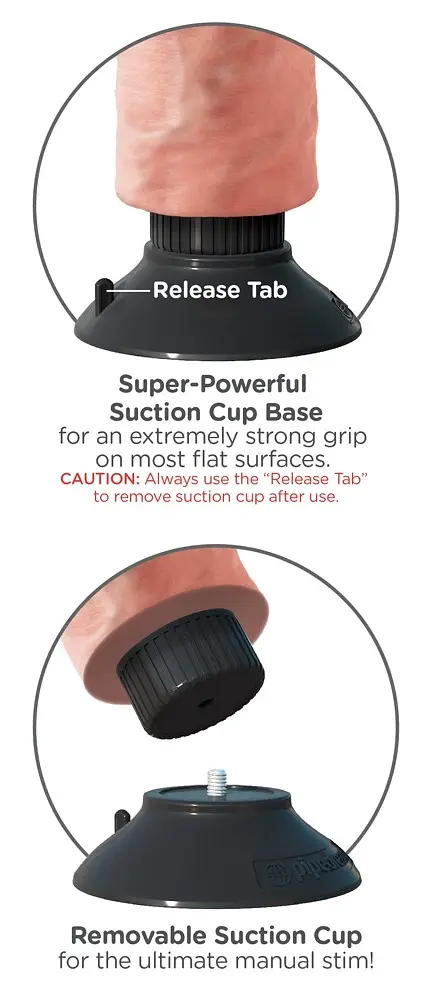 Вібратор King Cock Vibrating Cock 8 Inch 20.3 см тілесний - фото 6