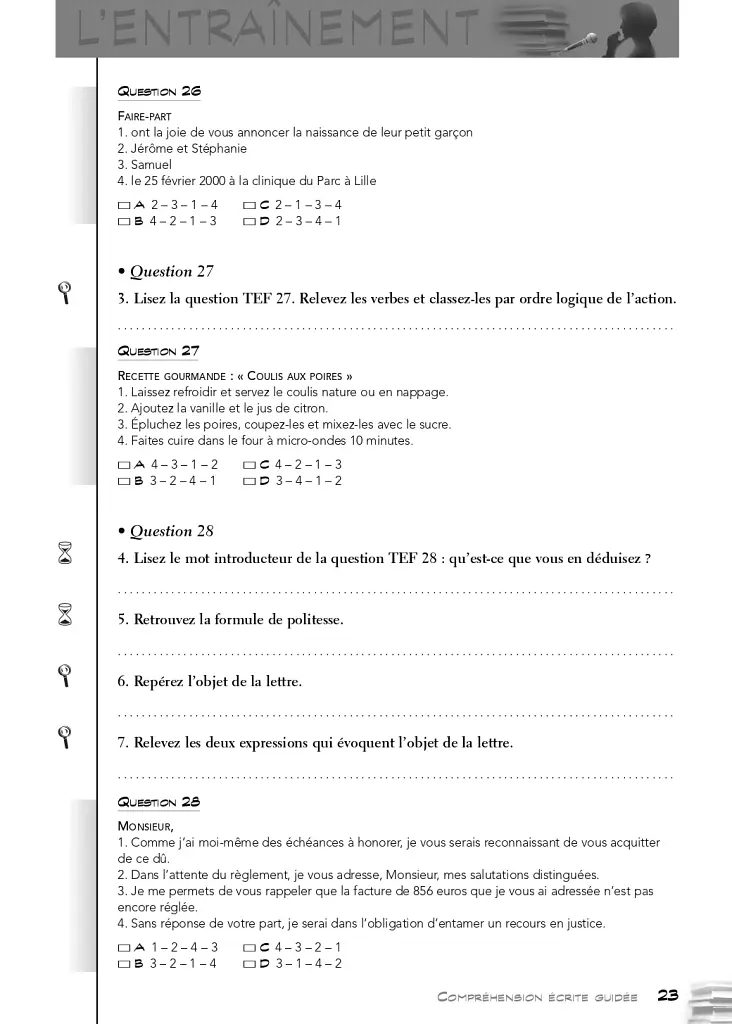 Test d'Evaluation de Francais - фото 23