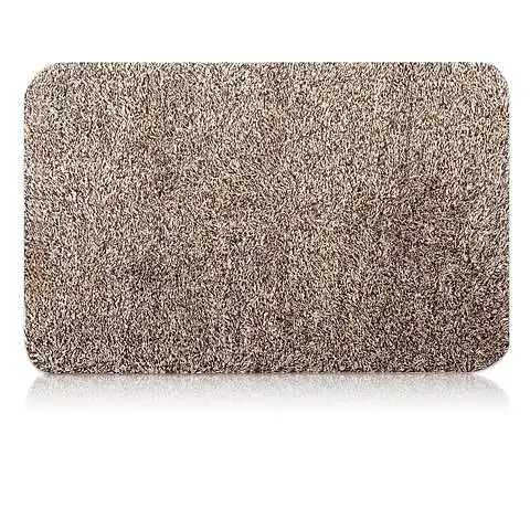 Коврик под входную дверь влаговпитывающий коврик придверный бежевый Clean Step Mat 70х46 см - фото 2
