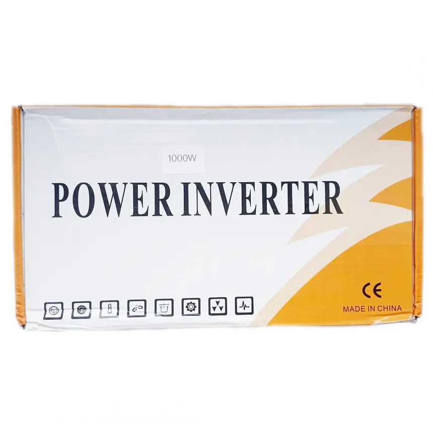 Автомобильный инвертор Solar Power Inverter 017 модифицированная синусоида Red 2 розетки 4 USB экран прикуриватель с 12V на 220V 1000W (11060) - фото 5