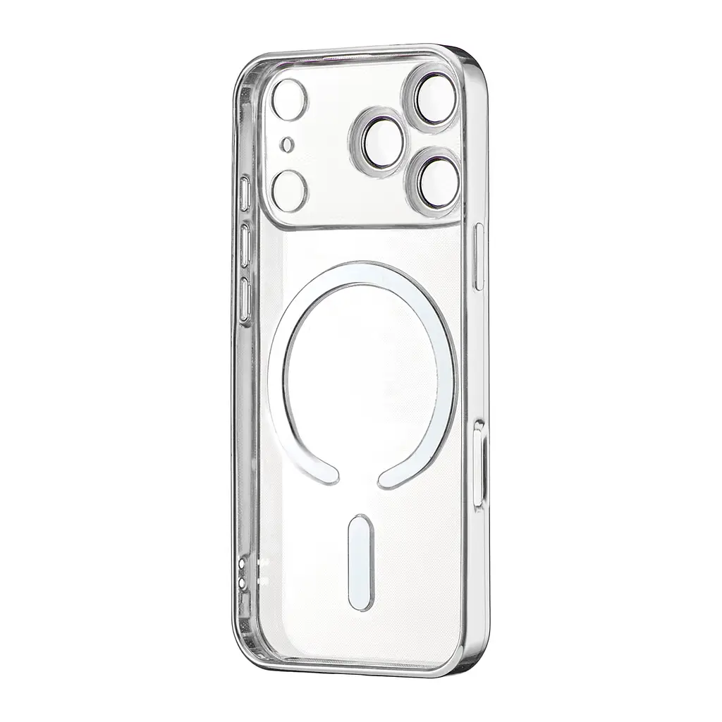 Чохол Ductil Metallic Edge with MagSafe (Protected Camera & Lens) iPhone 17 Pro Silver - фото 3