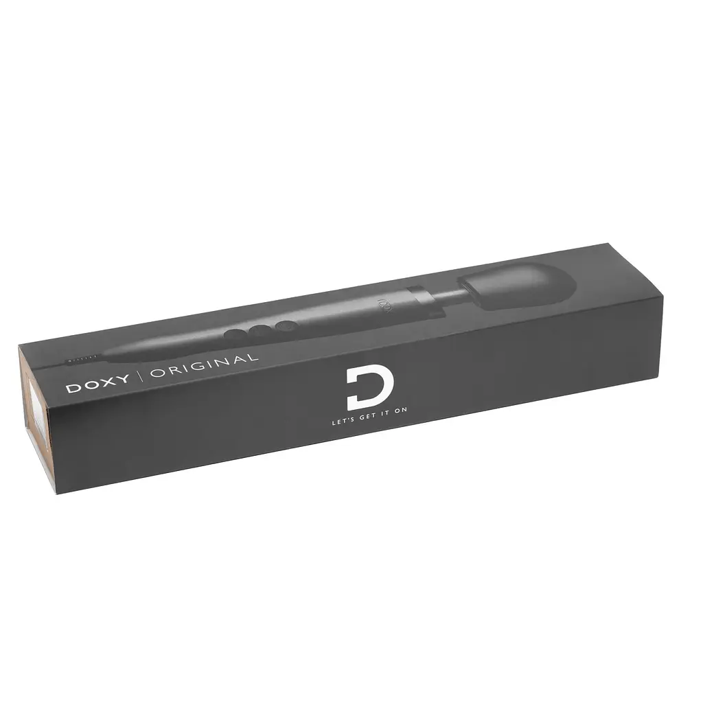 Вібромасажер DOXY Original Black, дуже потужний, живлення 220В, пульсівні вібрації - фото 7