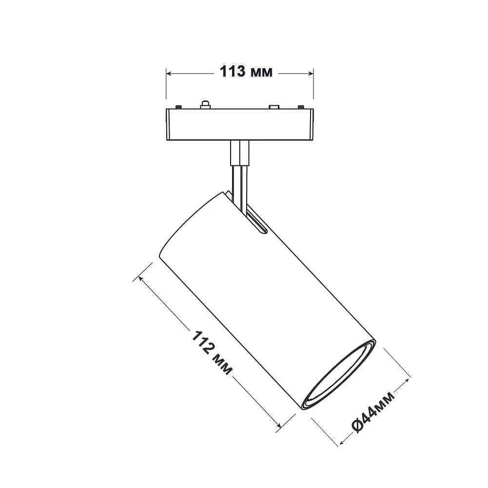 Магнітний трековий світильник UST-X 10W 4000K 48V IP20 білий Violux ( 320008 ) - фото 2