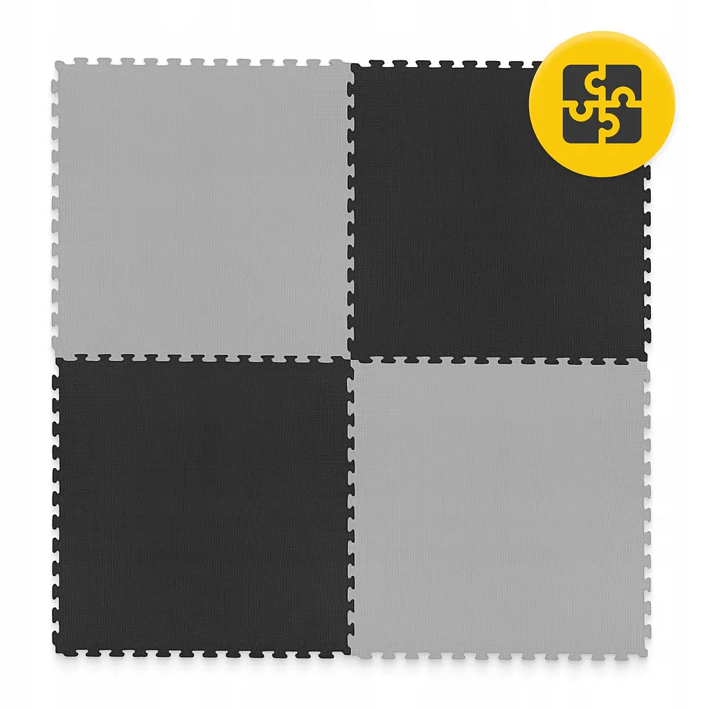 Мат-пазл (ласточкин хвіст) 4FIZJO Mat Puzzle EVA 100 x 100 x 2 cм Black/Grey (P-5907739316226) - фото 6