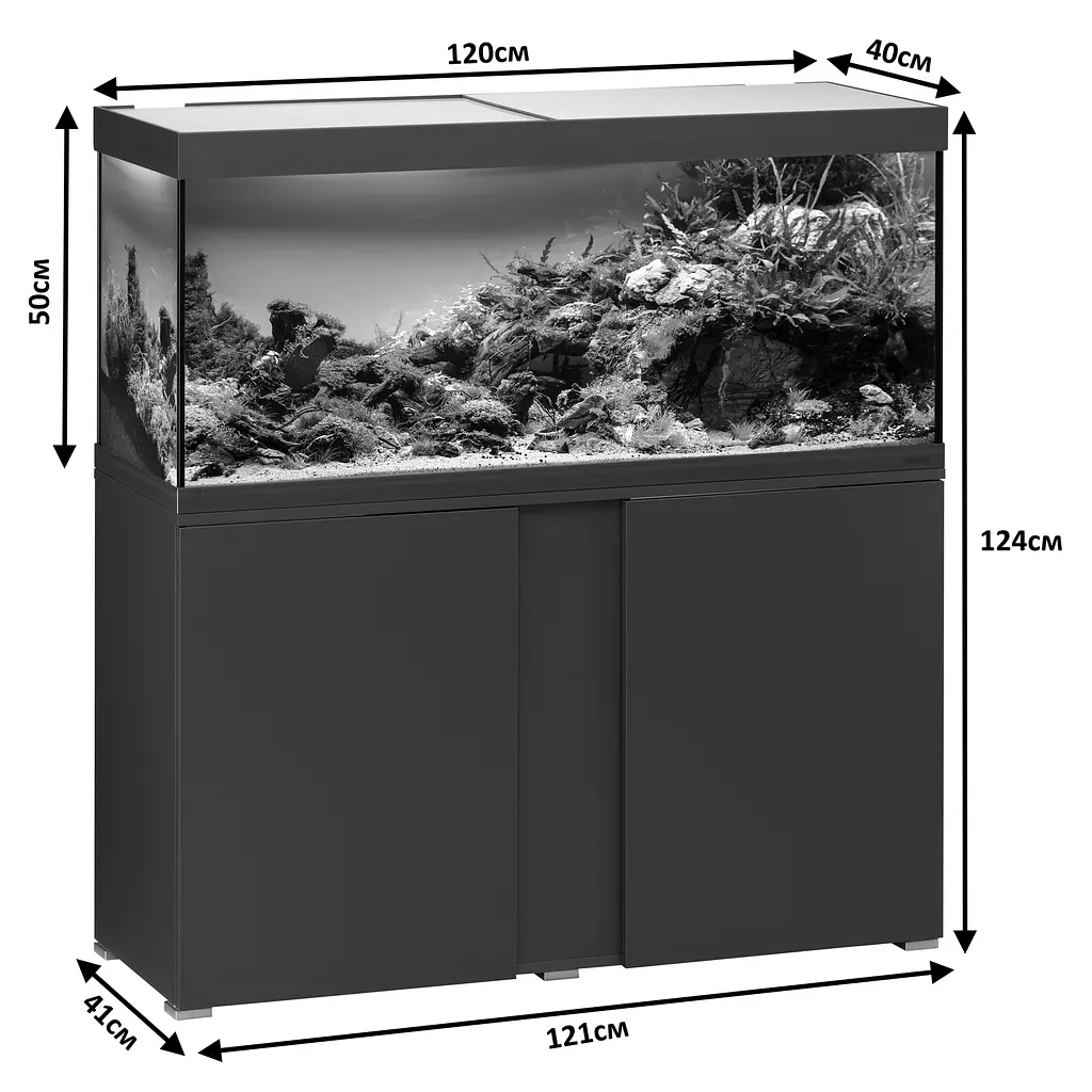 Акваріумний комплект Eheim vivaline LED 240 1x16.3W (LED) oak grey/bronze з тумбою (0613062) - фото 3