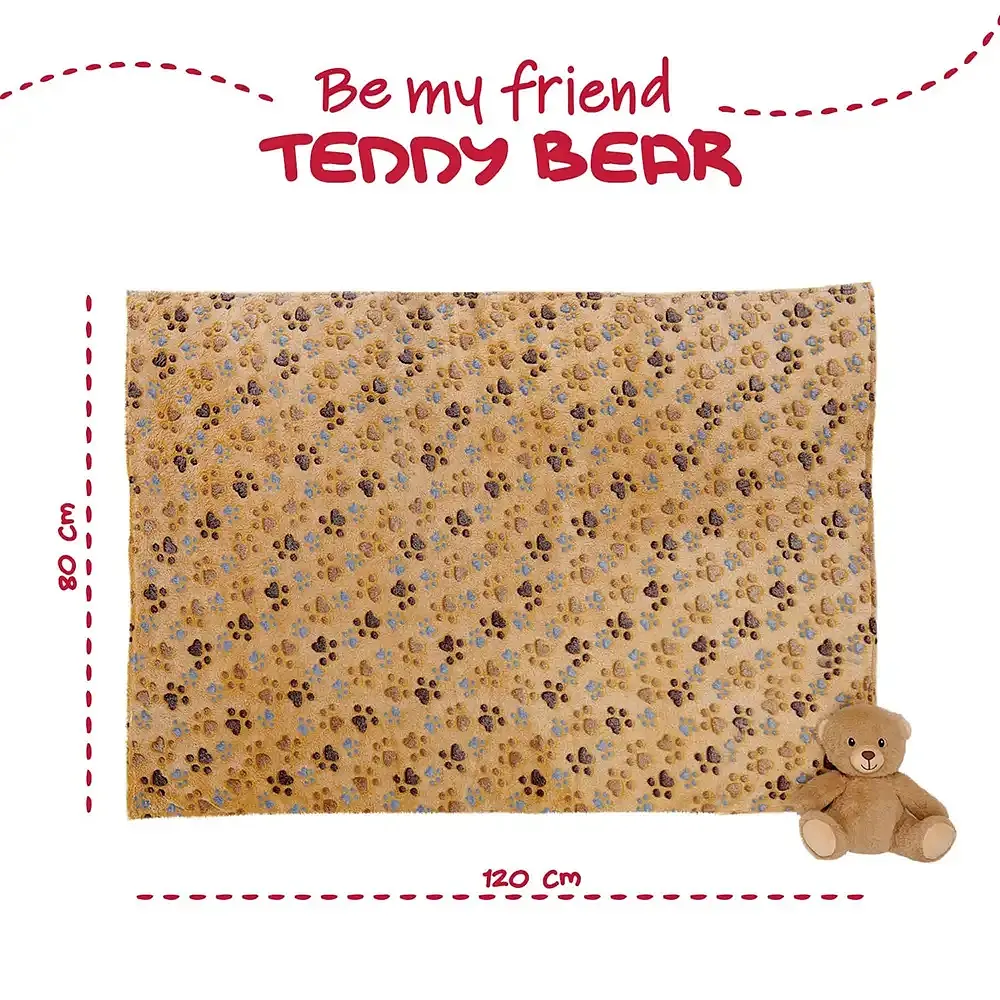 Плед Perletti Toys Teddy Bear з м'якою іграшкою 120x80 см коричневий (P13066) - фото 5