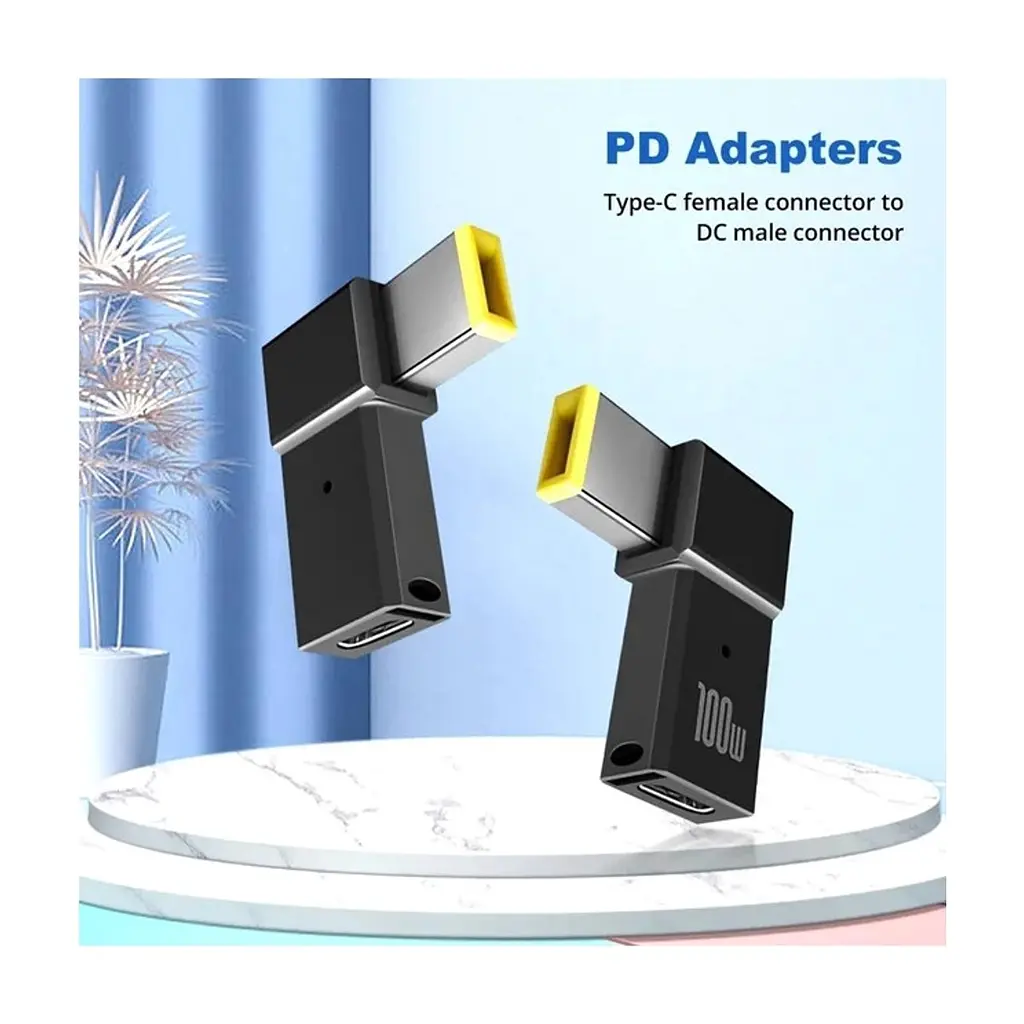 Перехідник ST-Lab PD 100W USB-C F to DC Male Jack square mouth Lenovo Thinkpad (PD100W-Lenovo) - фото 5