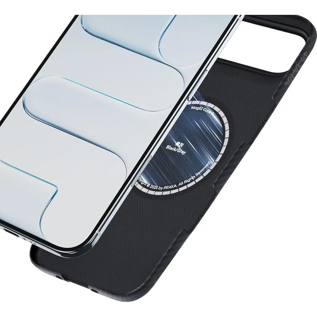 Чохол Pitaka Ultra-Slim Case Twill 600D для Apple iPhone Air Black/Grey (KI1701BA) [151585] - фото 6