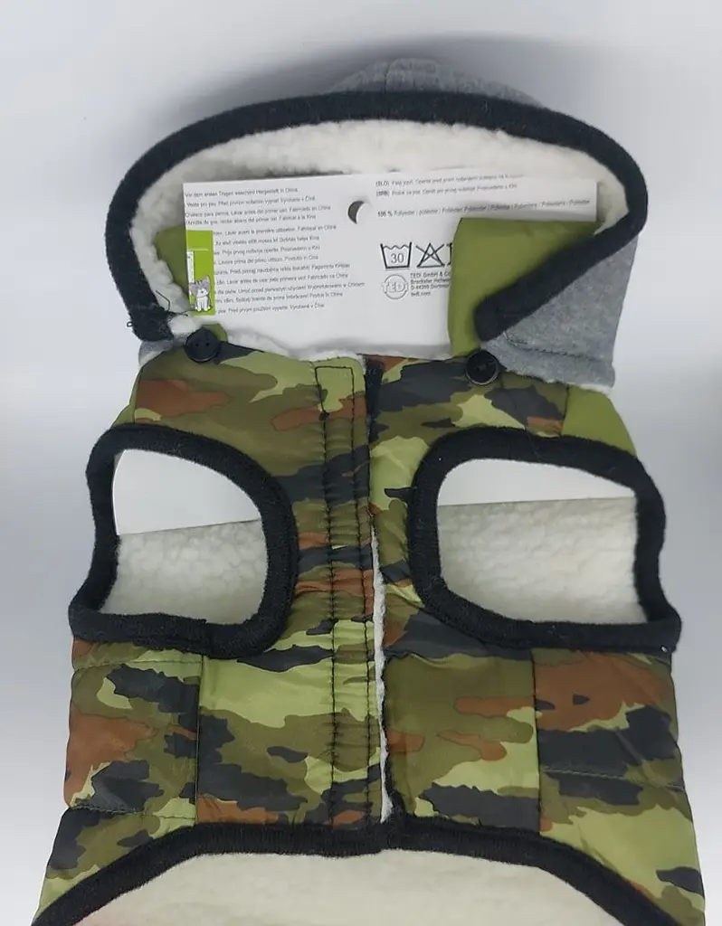 Утеплена жилетка для собак TEDI Camo з капюшоном - фото 2