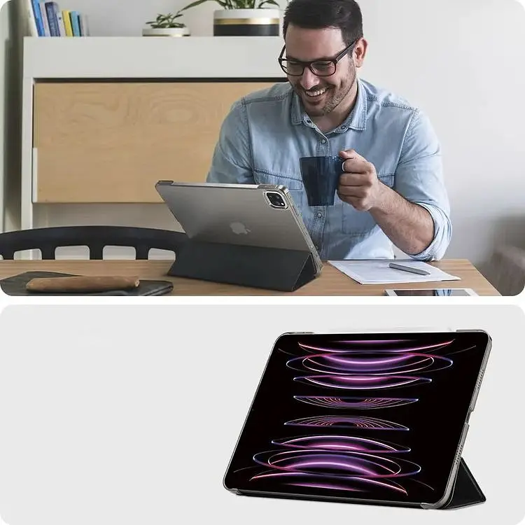 Чехол-книжка BeCover Tri Fold Hard для Apple iPad Air 13" M2/M3 2024/2025 Black (711471) - фото 3