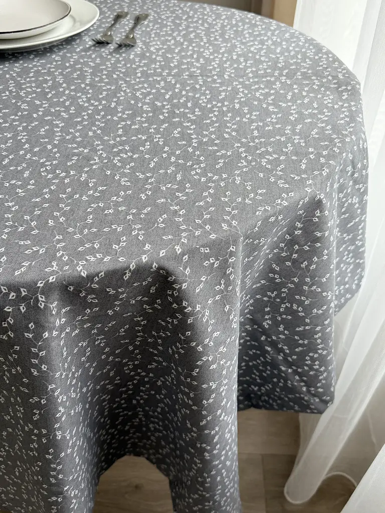 Скатертина столова Ecotton 170х200 см водовідштовхувальна сірий (V 11/ Grey) (25035) - фото 9