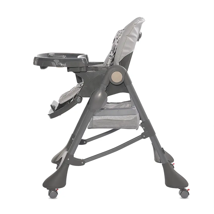 Детский регулируемый стульчик для кормления младенцев Bellissimo Cool Grey Pu Leather Lorelli Светло-серый - фото 3