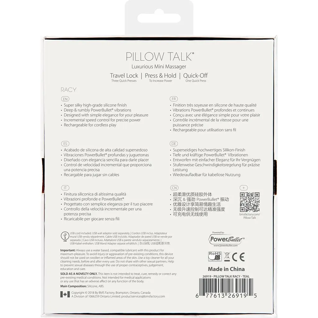 Роскошный вибратор Pillow Talk - Racy Teal с кристаллом Сваровски - фото 10