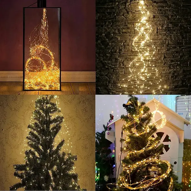 Гірлянда новорічна «Кінський хвіст» 200 LED, 10 ниток по 2 м, XPRO (47713-700_175) - фото 6