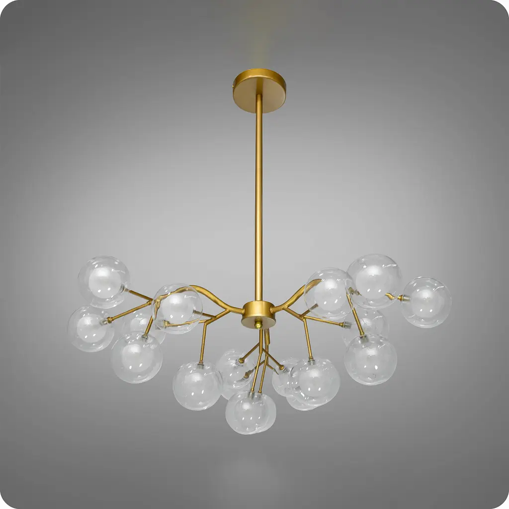 Люстра підвісна 517 Dlight на 18 ламп Золото Сатін (01946)