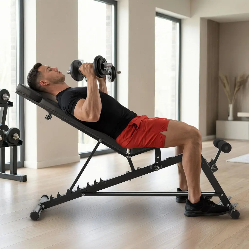 Лавка тренувальна Gymtek XL800 з еспандерами та партою Скотта - фото 13