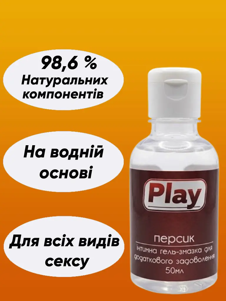 Їстівний лубрикант Play на водній основі для орального та вагінального сексу - фото 2