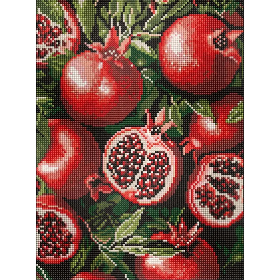 Алмазна мозаїка "Гранат у розрізі" art_selena_ua Ideyka AMO8290, 30х40 см