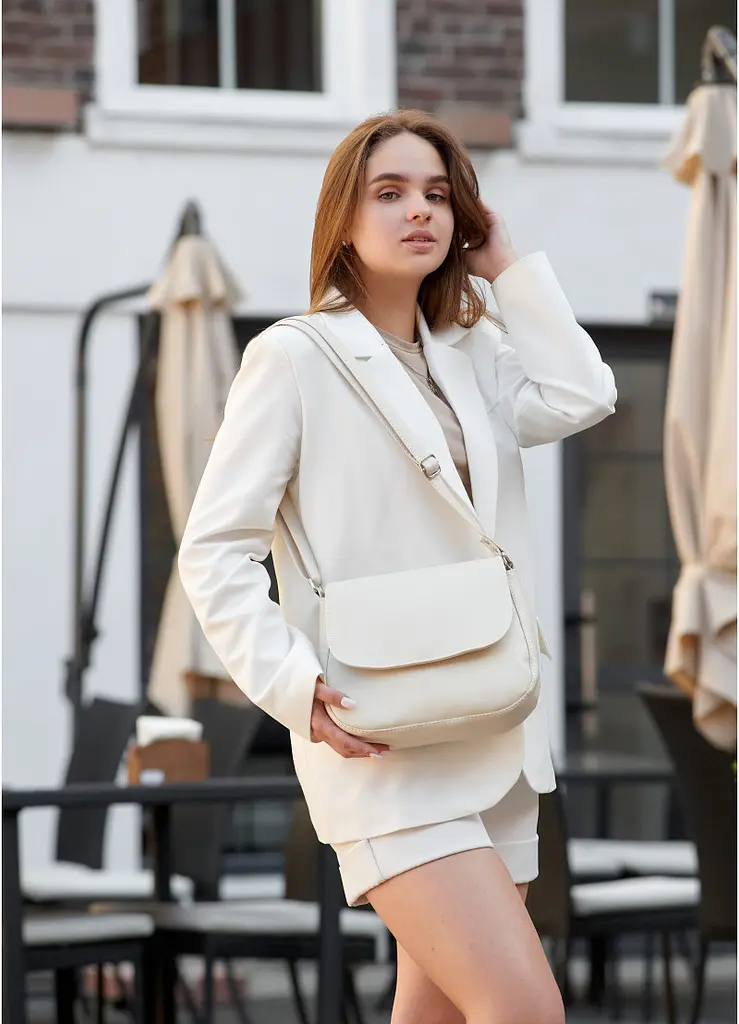 Сумка жіноча Sambag Rose BZN молочний 20 х 24 х 7 см (94000011) - фото 4
