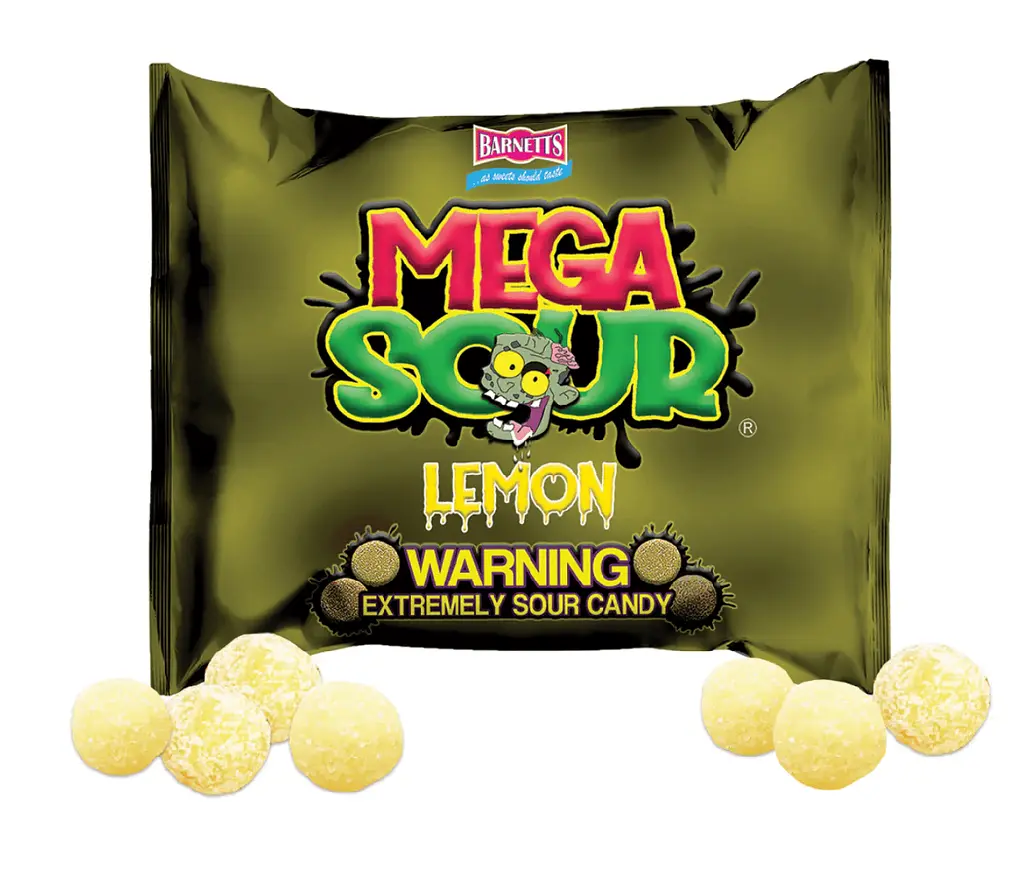 Кислі цукерки Barnetts Mega Sour Lemon Candy 104г - фото 2