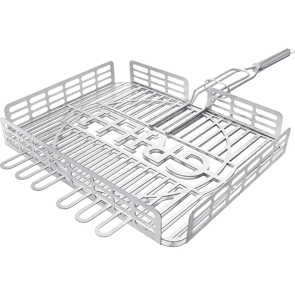 Решітка-гриль Grilli для барбекю з харчової нержавіючої сталі 1.5 мм 31x26 см (777766) - фото 2