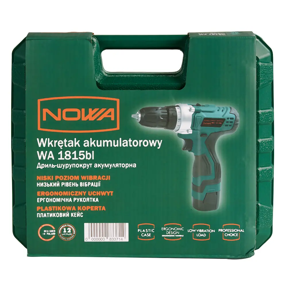 Шуруповерт аккумуляторный Nowa WA1815BL (83371N) - фото 9