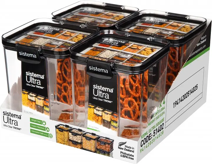 Контейнер пищевой Sistema, для хранения 920 мл,1 шт. (51402) - фото 3